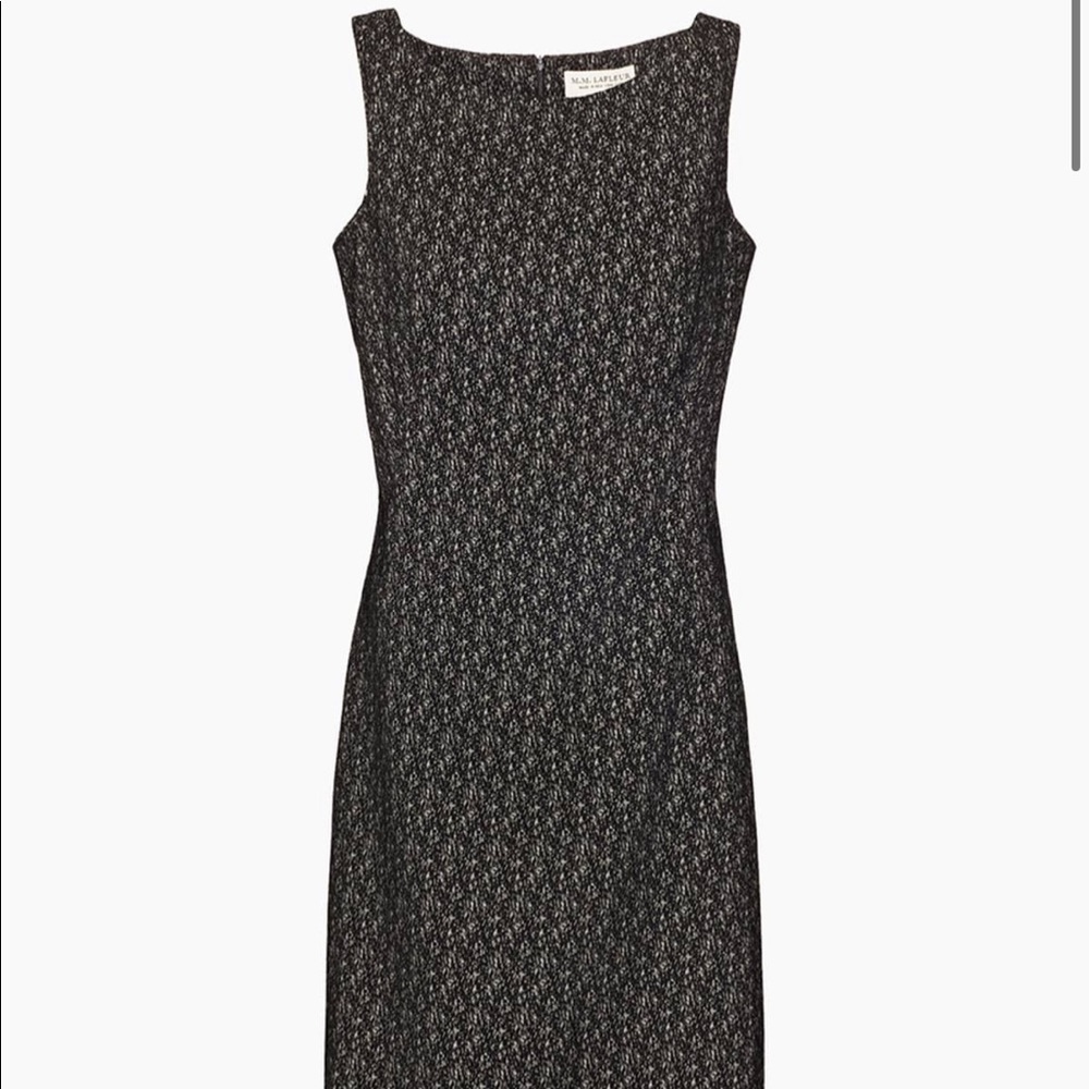 Mm lafleur lydia dress - black and white jacquard